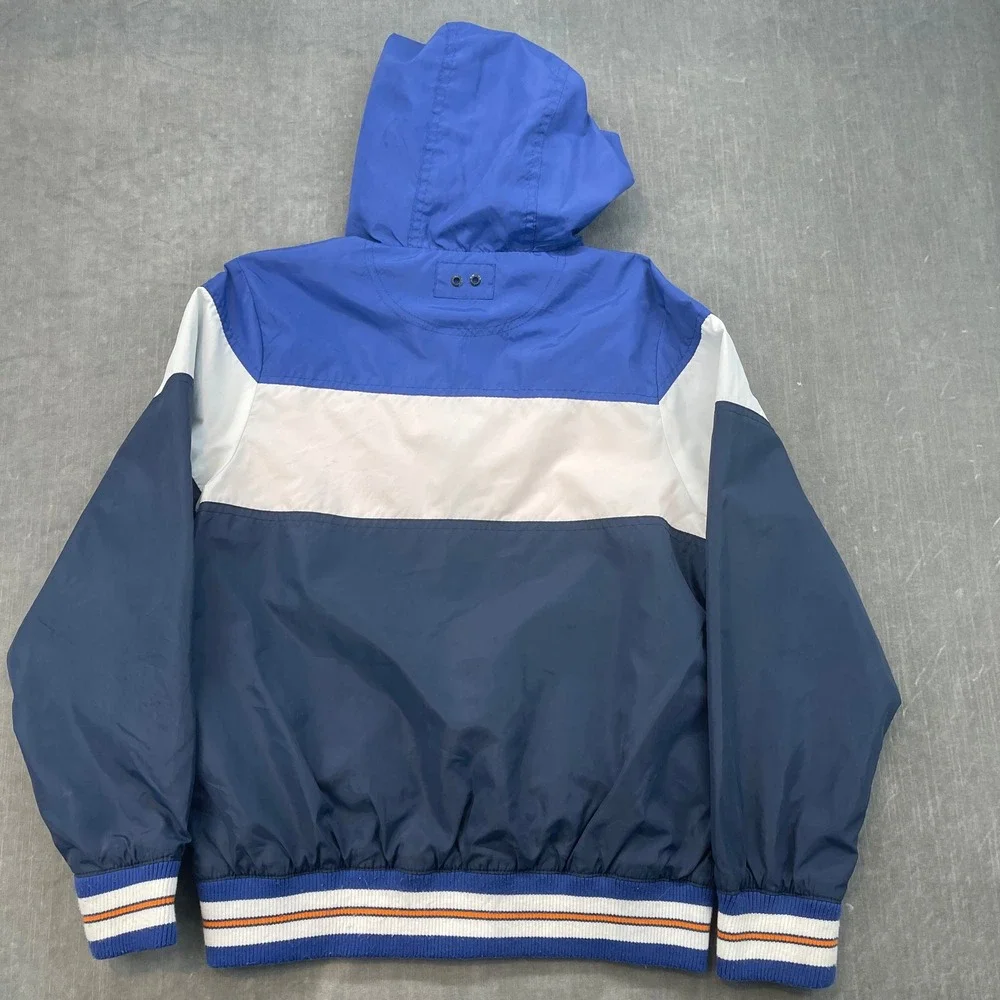 Converse Kids Large‎ 12-13 Blue Colorblock Windbreaker Jacket Hooded